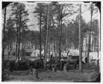 [Brandy Station, Va. Camp at Army of the Potomac headquarters; Zouaves in foreground]