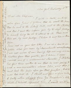 Letter from Lydia Maria Child, New York, to Maria Weston Chapman, Wednesday [Jan.] 11th [1843]