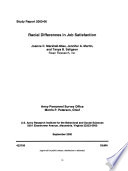 Racial differences in job satisfaction in the U.S. Army