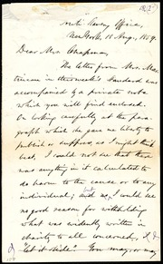 Letter to] Dear Mrs. Chapman [manuscript