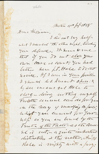 Thumbnail for Letter from Theodore Parker, Boston, [Massachusetts], to Thomas Wentworth Higginson, 1855 July 17