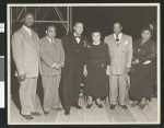 Charlotta Bass and guests at the California Eagle's 70th birthday celebration, Los Angeles, 1949