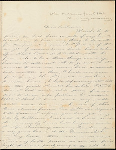 Letter from Deborah Weston, New Bedford, [Mass.], to Caroline Weston, Jan. 2, 1840, Thursday morning