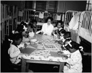 African-American children in Grady Hospital, Atlanta, Georgia, November 17, 1953.