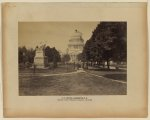 Capitol, Washington, D.C., east front. Statue of Washington in foreground, July 11, 1863