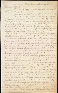 Letter from William Lloyd Garrison, Brooklyn, [Conn.], to Henry Clarke Wright, April 11, 1836