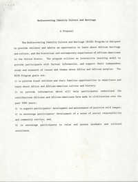 Proposal, Rediscovering Identity Culture and Heritage