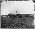 [Brandy Station, Va. Wagons and men of the U.S. Military Telegraph Construction Corps]