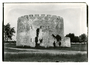 View of two African American soldiers standing in front of the Round Tower.