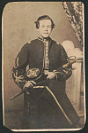 [Unidentified officer in Confederate uniform with sword]