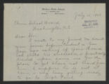 General Correspondence of the Director, July 10-31, 1908