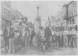 Paving crew, Ellensburg, Washington, circa 1908-1910