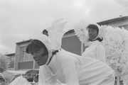 Viola Bradford on a float at George Washington Carver High School in Montgomery, Alabama, before a homecoming parade.