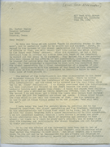 Letter from James E. Stamps to Carter Wesley