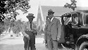 Saint Paul's Normal and Industrial School. L.H. Foster talking with an old blind man who after many years recognized his voice