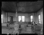 Interior of Negro church of the Mississippi Delta