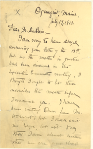 Letter from Atlanta University to W. E. B. Du Bois