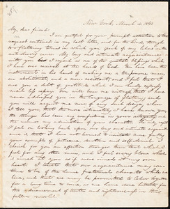 Letter from Oliver Johnson, New York, [N.Y.], to William Lloyd Garrison, March 4, 1841