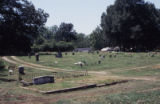 Mt. Olivet Cemetery: Gibbs family plot and cemetery driveway