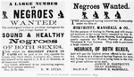 Lexington slave dealers' advertisements, 1859