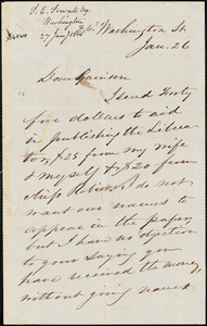 Letter from Samuel Edmund Sewall, Washington, D.C., to William Lloyd Garrison, 1865 Jan[uary] 26