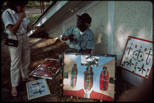 Outsider art: Theodore Hill. Maggie Holtzberg interviewing Theodore Hill with some of his visual art pieces