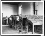 [Compositors working in printing shop, Hampton Institute, Hampton, Virginia]