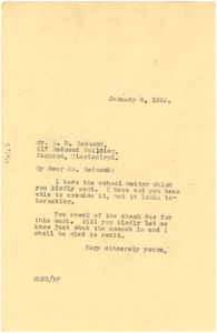 Letter from W. E. B. Du Bois to S. D. Redmond