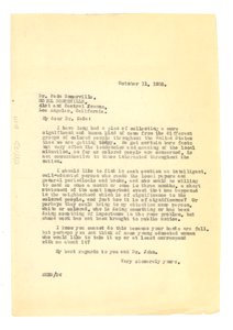 Letter from W. E. B. Du Bois to Vada J. Somerville