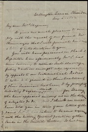 Letter to] My dear Mrs. Chapman [manuscript