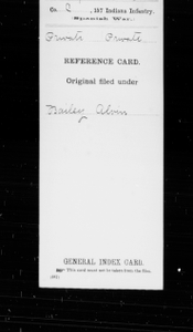 Bailey, Alvin A - State: Indiana - Regiment: 157 Indiana Infantry, Company C