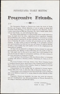 Pennsylvania Yearly Meeting of Progressive Friends