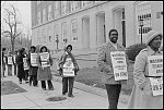 [African American teachers from the Washington Teachers Union, Local 6 American Federation of Teachers, AFL-CIO on the picket line, Washington, D.C.]