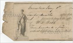 Promissory note signed by J. L. Webb, Greensboro, Alabama, to W. T. Webb, January 1, 1855