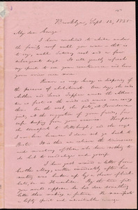 Thumbnail for Letter from William Lloyd Garrison, Brooklyn, [Conn.], to George William Benson, Sept. 12, 1835