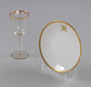 Thumbnail for Glass stemware with gold decoration from Mae's Millinery Shop