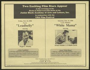 Flyer: Two Exciting Film Stars Appear