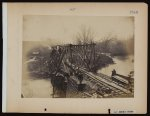 Part of construction corps building new military truss bridge across Bull Run, April 1863