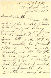 Letter from Francis J. Grimké to W. E. B. Du Bois