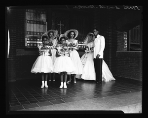 Miss Gloria Smith (Wedding) Deluxe Wedding Album June 24,1956 [from enclosure] [cellulose acetate photonegative]