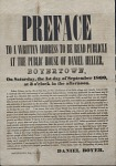 Preface/To a Written Address... the 1st day of September 1860...