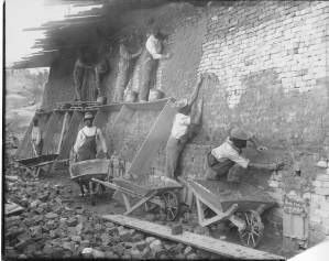 Brickmasonry Students Constructing a Building