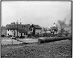 Construction of the German railroad exhibit