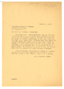 Letter from W. E. B. Du Bois to Howard University