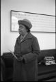 Margaret Walker Alexander with letters, Donald Gallup, in office at Beincke Library at Yale University, 1978.(YSP 25-78-4)