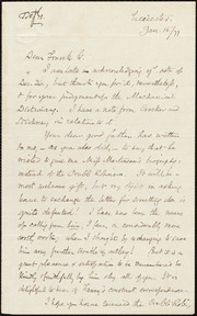 Letter to] Dear Frank G. [manuscript