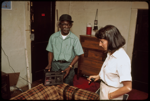 Outsider art: Theodore Hill. Maggie Holtzberg interviewing Theodore Hill in his living room