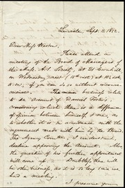 Letter to] Dear Miss Weston [manuscript