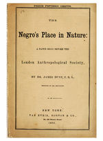 Thumbnail for The Negro's place in nature a paper read before the London Anthropological Society