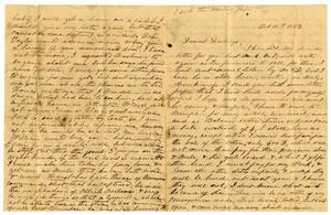 Letter from Maud Fentress, October 10,1863